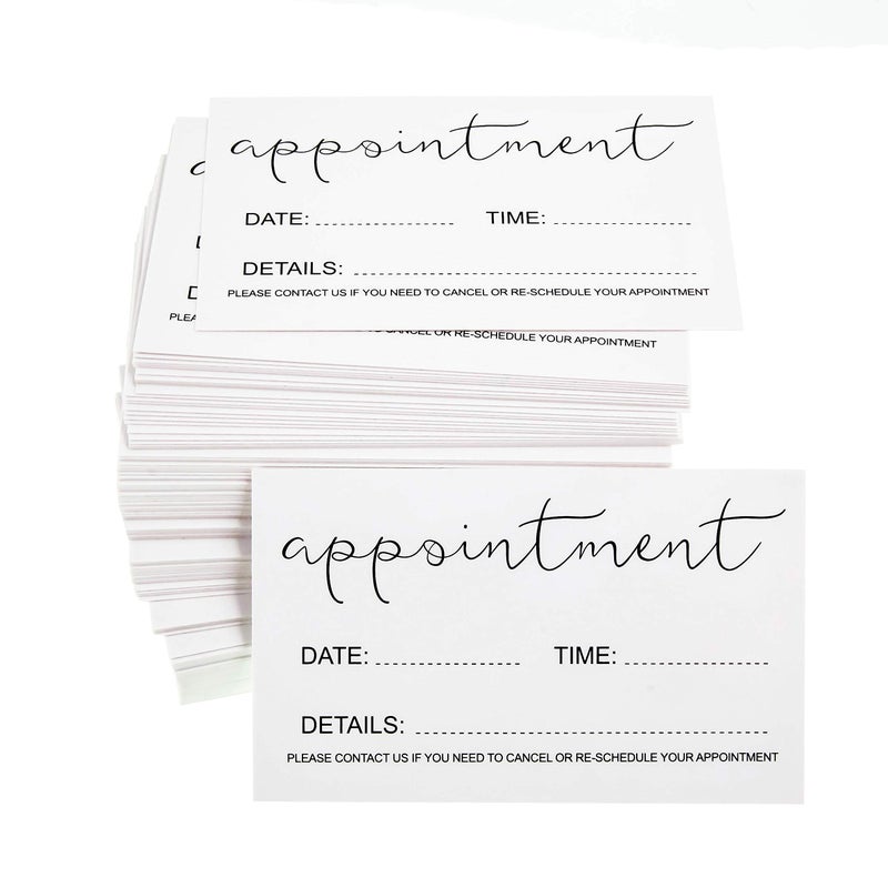 RXBC2011 Appointment Reminder Cards (Pack of 100) for Beauty Makeup Hair Nail Salon Barber Shop Restaurants Therapist Pack of 100 - Image 1